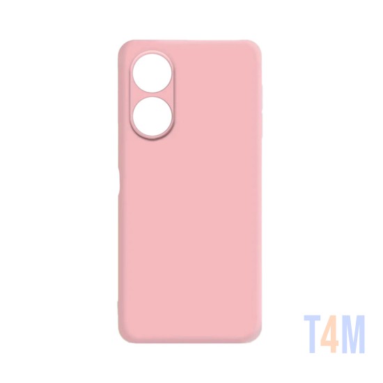 Capa de Silicone com Moldura de Câmera para Oppo A58 5G/A78 5G Rosa